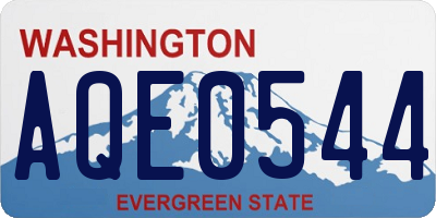 WA license plate AQE0544