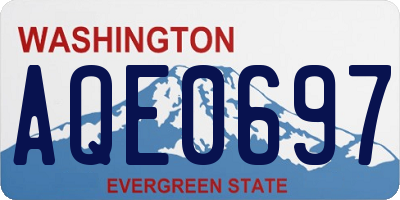 WA license plate AQE0697