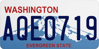 WA license plate AQE0719
