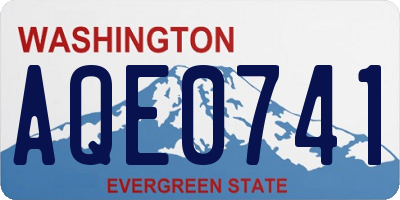 WA license plate AQE0741