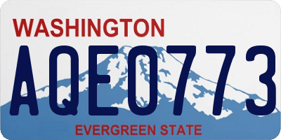 WA license plate AQE0773