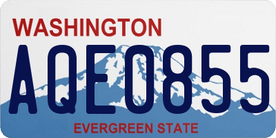 WA license plate AQE0855