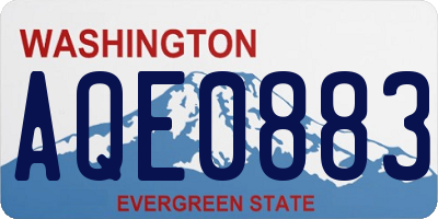 WA license plate AQE0883