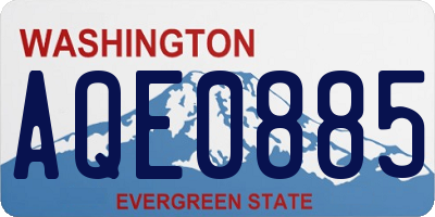 WA license plate AQE0885