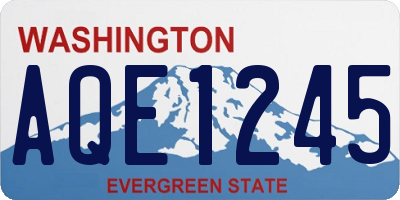 WA license plate AQE1245