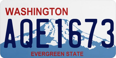 WA license plate AQE1673