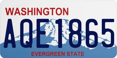 WA license plate AQE1865