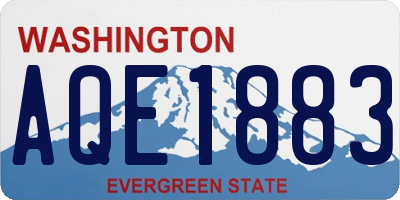 WA license plate AQE1883