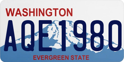 WA license plate AQE1980