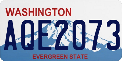 WA license plate AQE2073