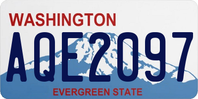 WA license plate AQE2097