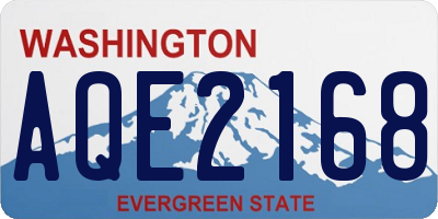 WA license plate AQE2168