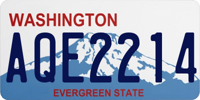 WA license plate AQE2214