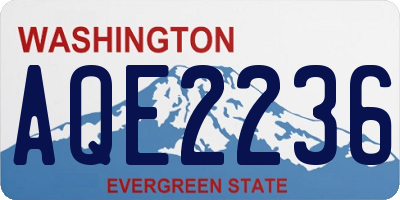 WA license plate AQE2236