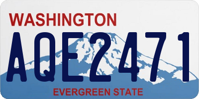 WA license plate AQE2471
