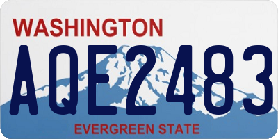 WA license plate AQE2483