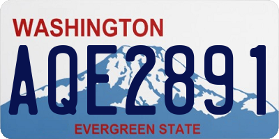 WA license plate AQE2891