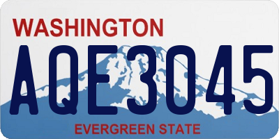 WA license plate AQE3045