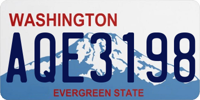 WA license plate AQE3198