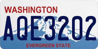 WA license plate AQE3202