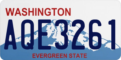 WA license plate AQE3261