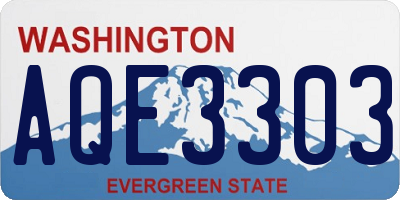 WA license plate AQE3303