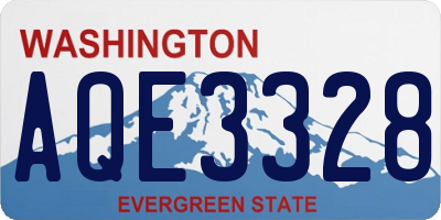 WA license plate AQE3328