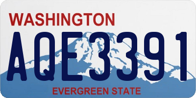 WA license plate AQE3391