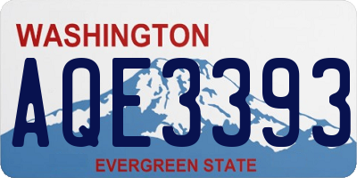 WA license plate AQE3393