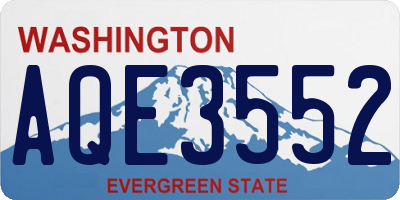 WA license plate AQE3552