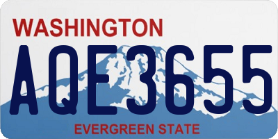 WA license plate AQE3655