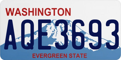 WA license plate AQE3693