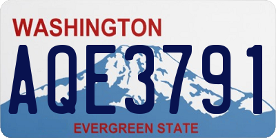WA license plate AQE3791