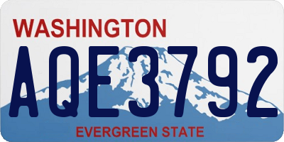 WA license plate AQE3792