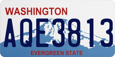 WA license plate AQE3813