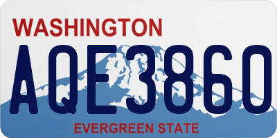 WA license plate AQE3860