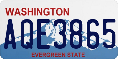 WA license plate AQE3865
