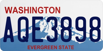 WA license plate AQE3898