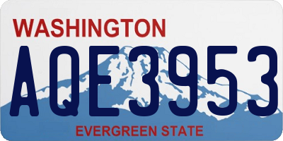 WA license plate AQE3953