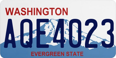WA license plate AQE4023