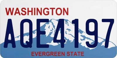 WA license plate AQE4197