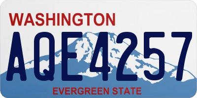WA license plate AQE4257