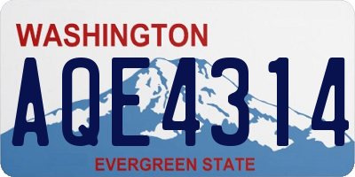 WA license plate AQE4314