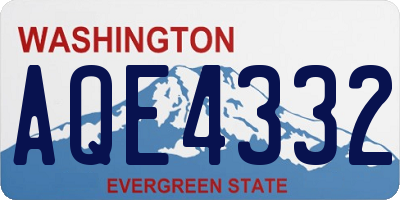 WA license plate AQE4332