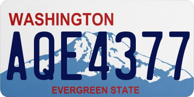 WA license plate AQE4377