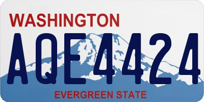 WA license plate AQE4424