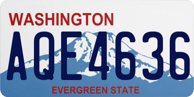 WA license plate AQE4636