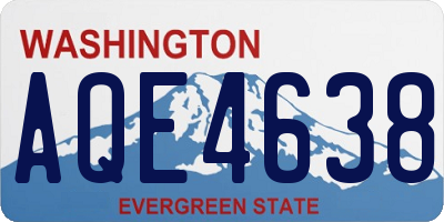 WA license plate AQE4638