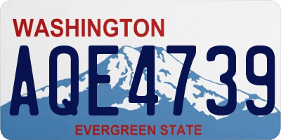 WA license plate AQE4739