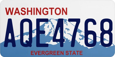 WA license plate AQE4768